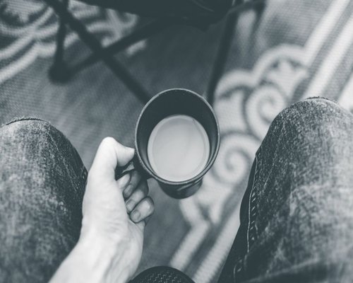 quiet morning coffee routine at home